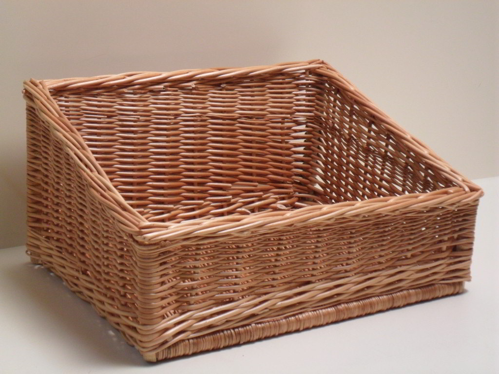 Cesto Porta Legna XL In Vimini Naturale Red Hamper – Con Manici In Corda, 44x72x57 Cm